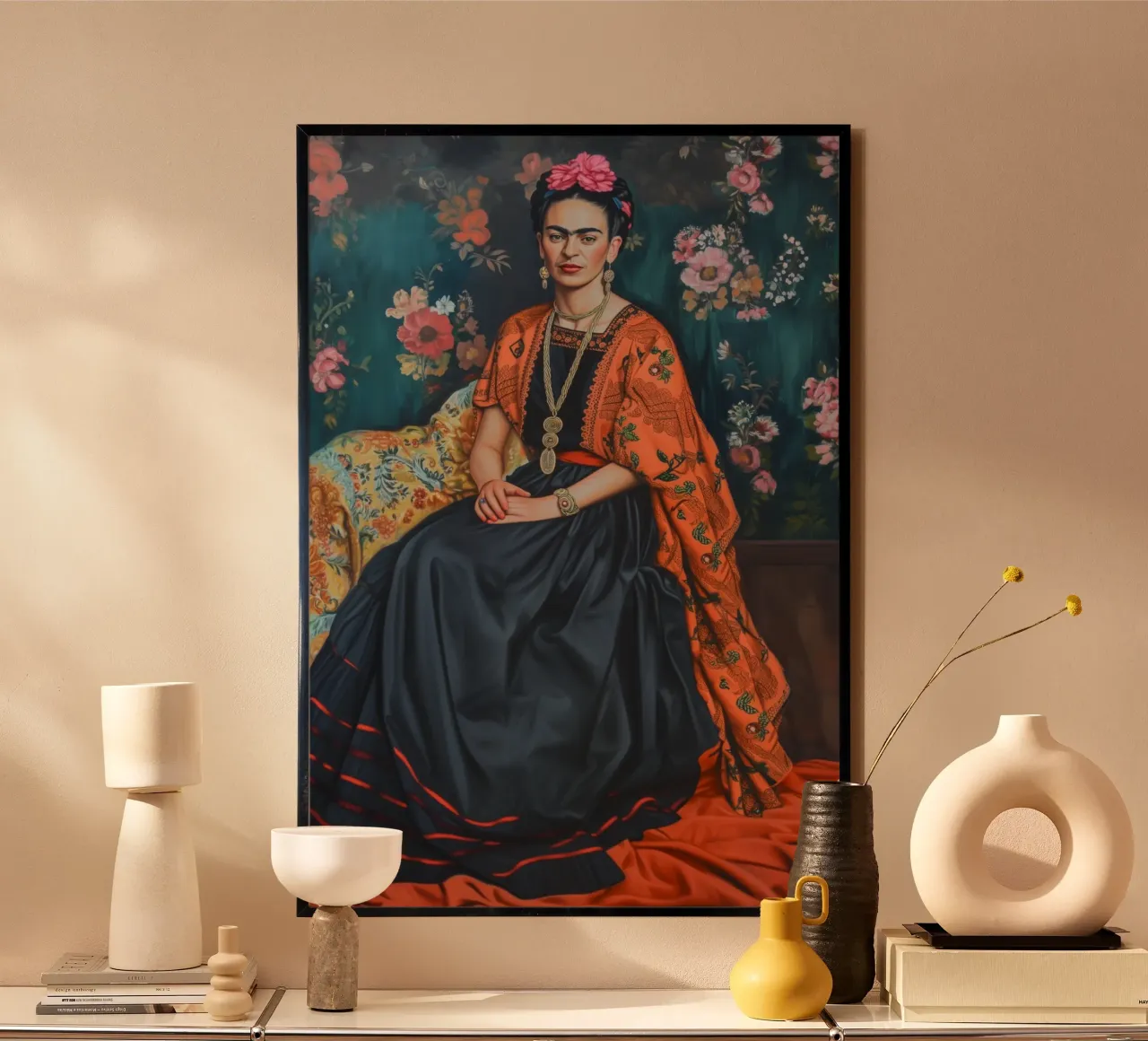 Lo stile della moda messicana di Frida carta hahnemühle da Carinaprint
