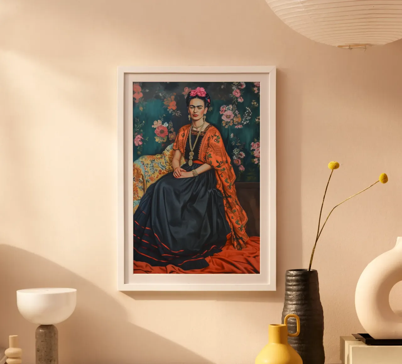 Lo stile della moda messicana di Frida carta hahnemühle da Carinaprint