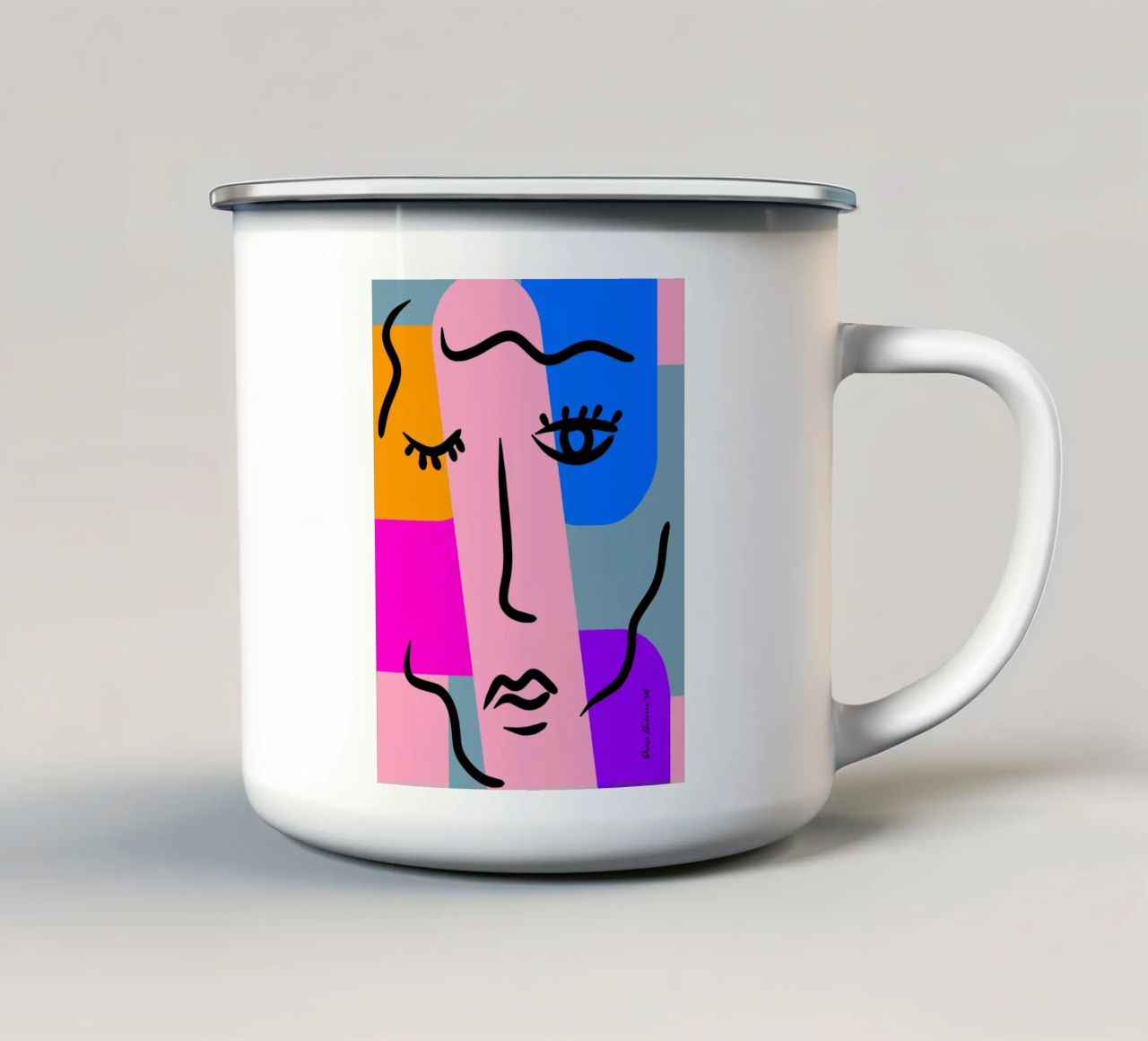 Vivid Curves tazza in smalto da Mike Leymi
