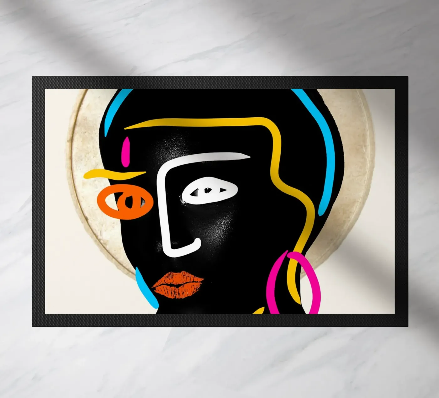 Afro Pulse deurmat van Mathudace Créas