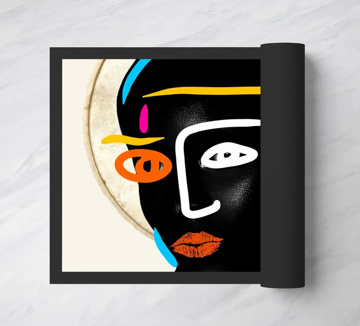 Afro Pulse deurmat van Mathudace Créas