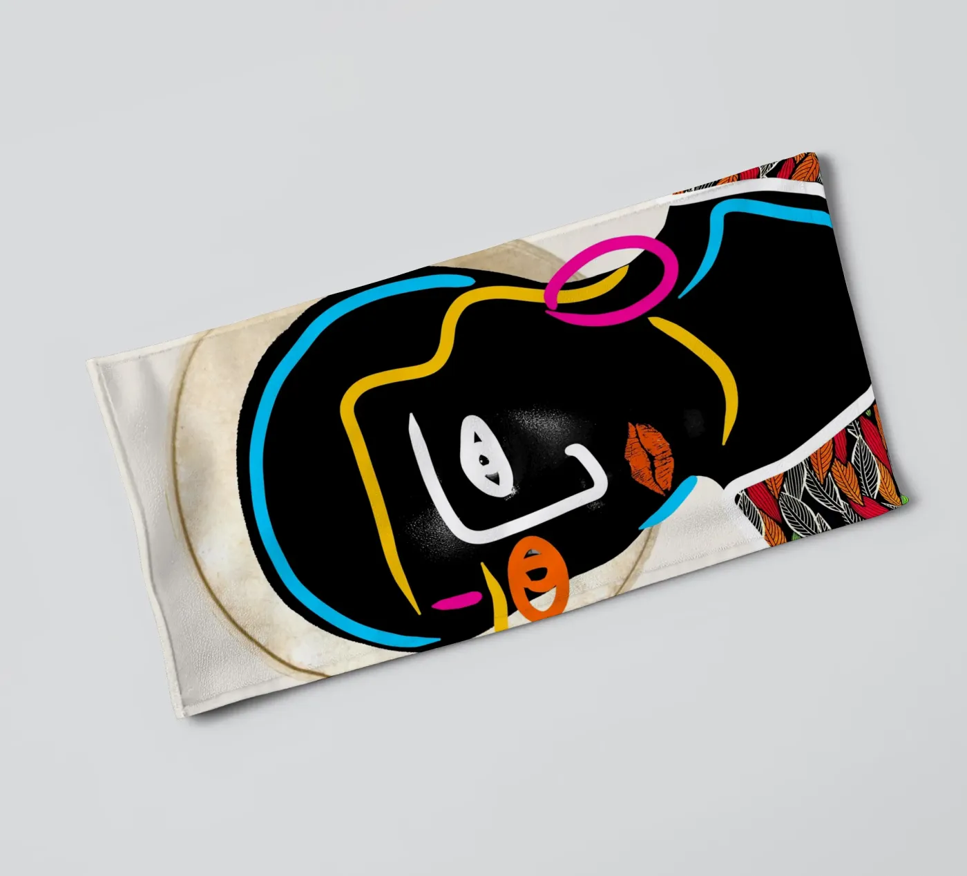 Afro Pulse badhanddoek van Mathudace Créas