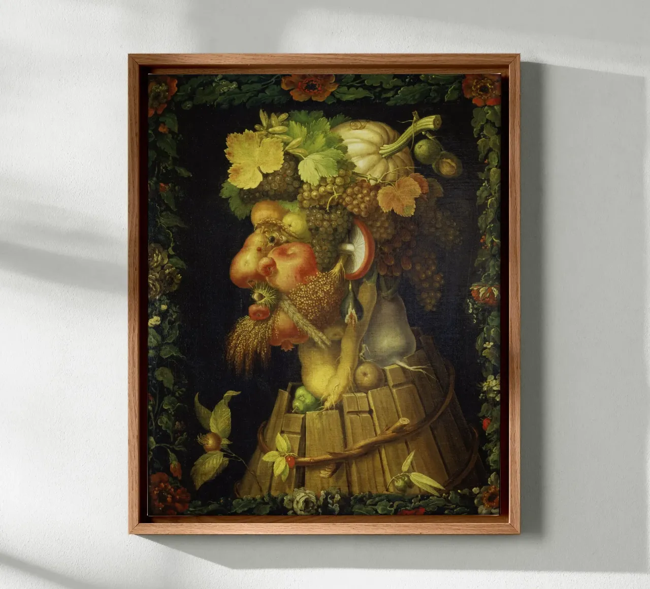 Giuseppe Arcimboldo - Autunno tela con Cornice a cassetta da ARTOTHEK