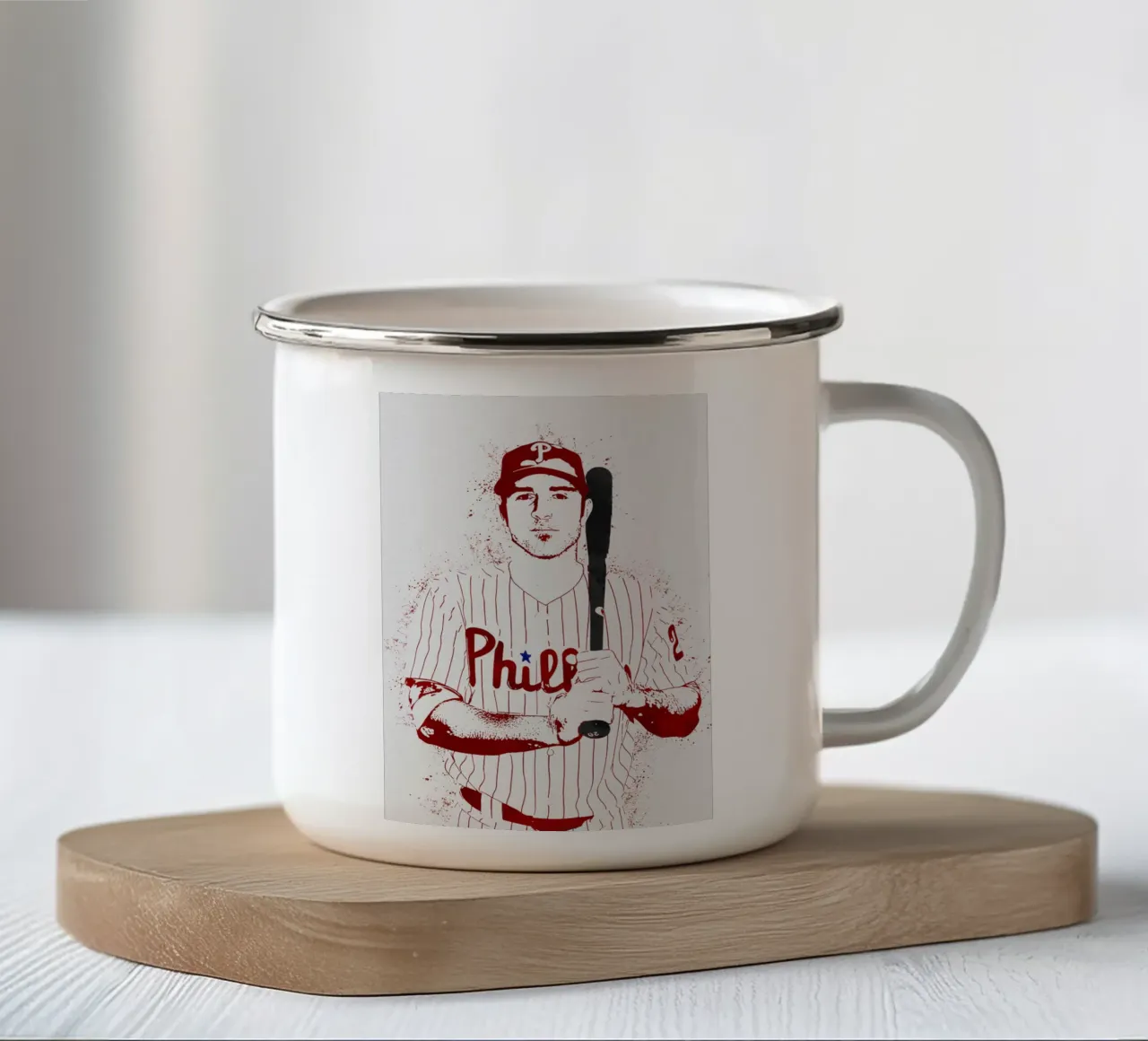 Chase Utley taza de esmalte de tenten