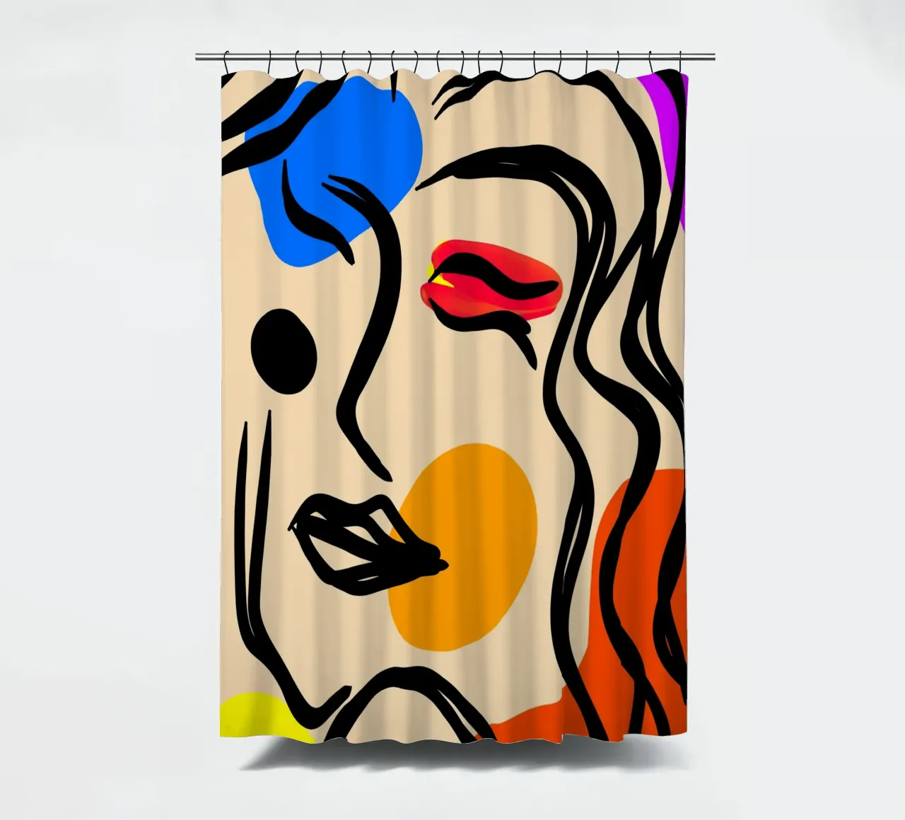 Playful Rhythm shower curtain by Mike Leymi