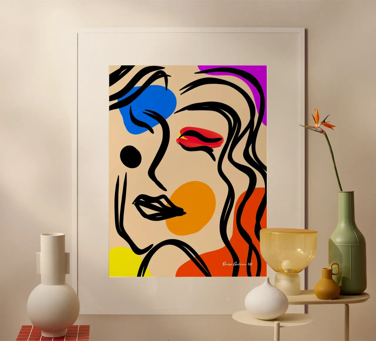 Playful Rhythm poster con telaio in legno da Mike Leymi