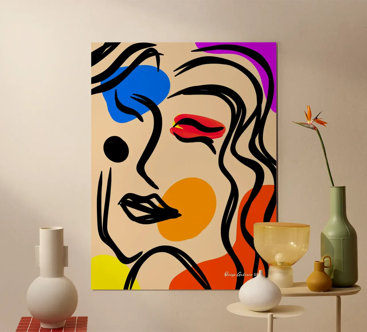 Playful Rhythm poster con telaio in legno da Mike Leymi
