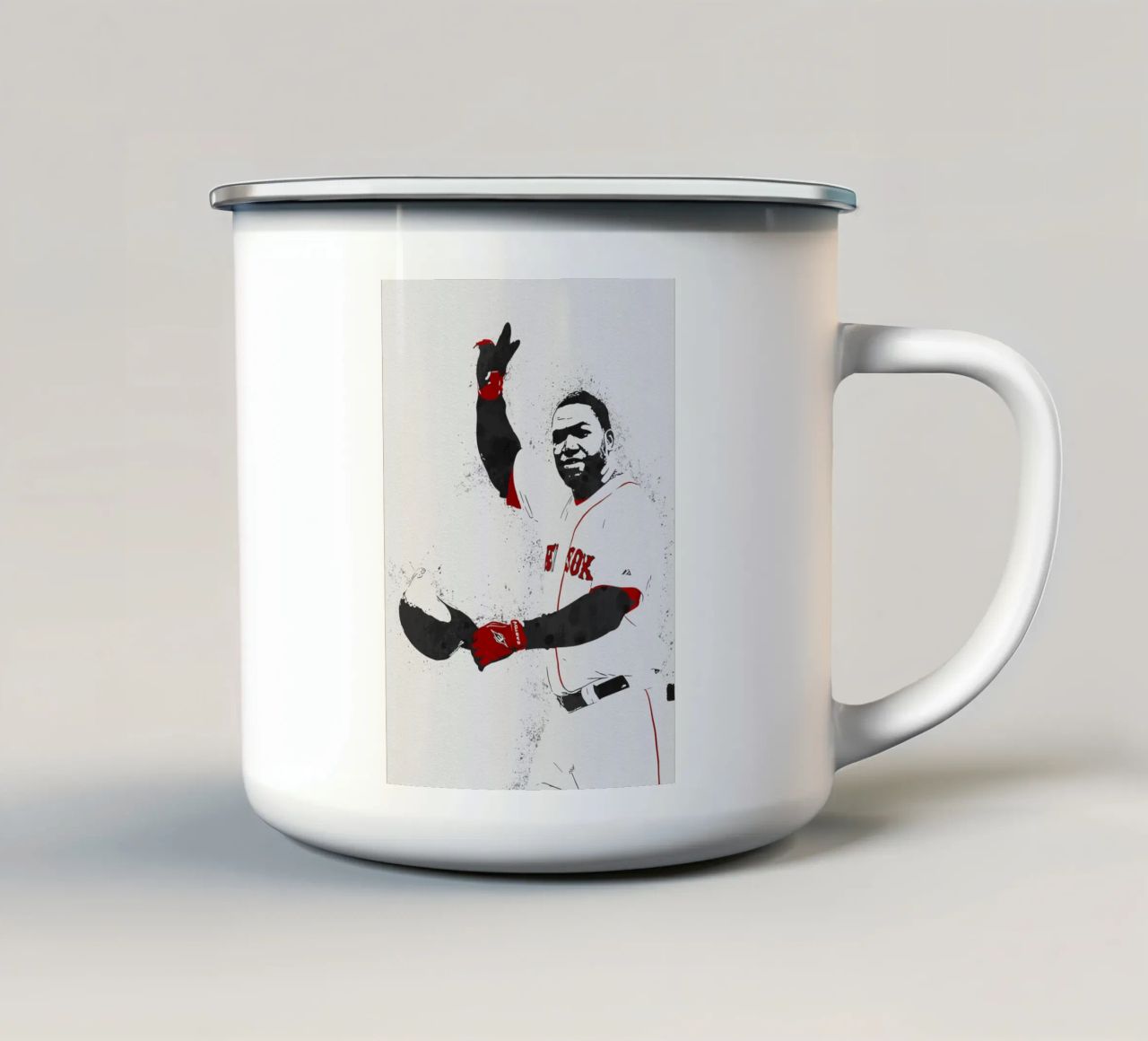 David Ortiz tazza in smalto da tenten