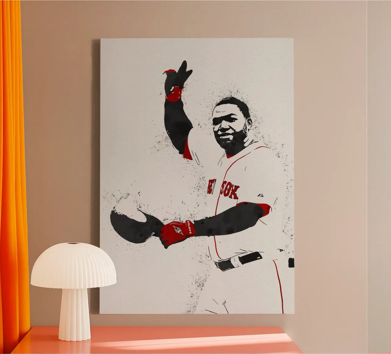 David Ortiz tela con Cornice a cassetta da tenten
