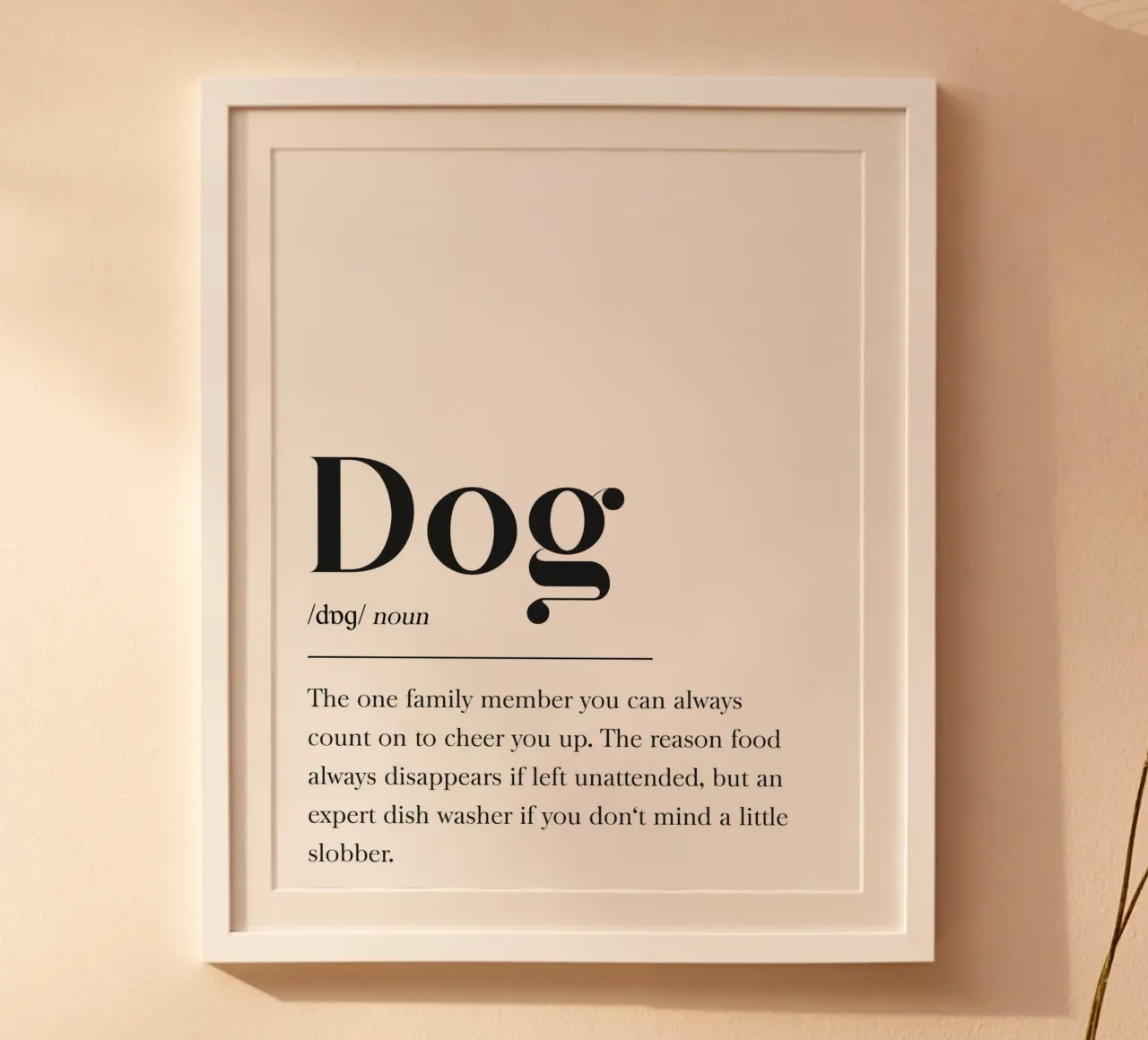 Hunde Definition: Geschenkidee für Hundebesitzer Poster mit Aluminium Rahmen von Pulse of Art