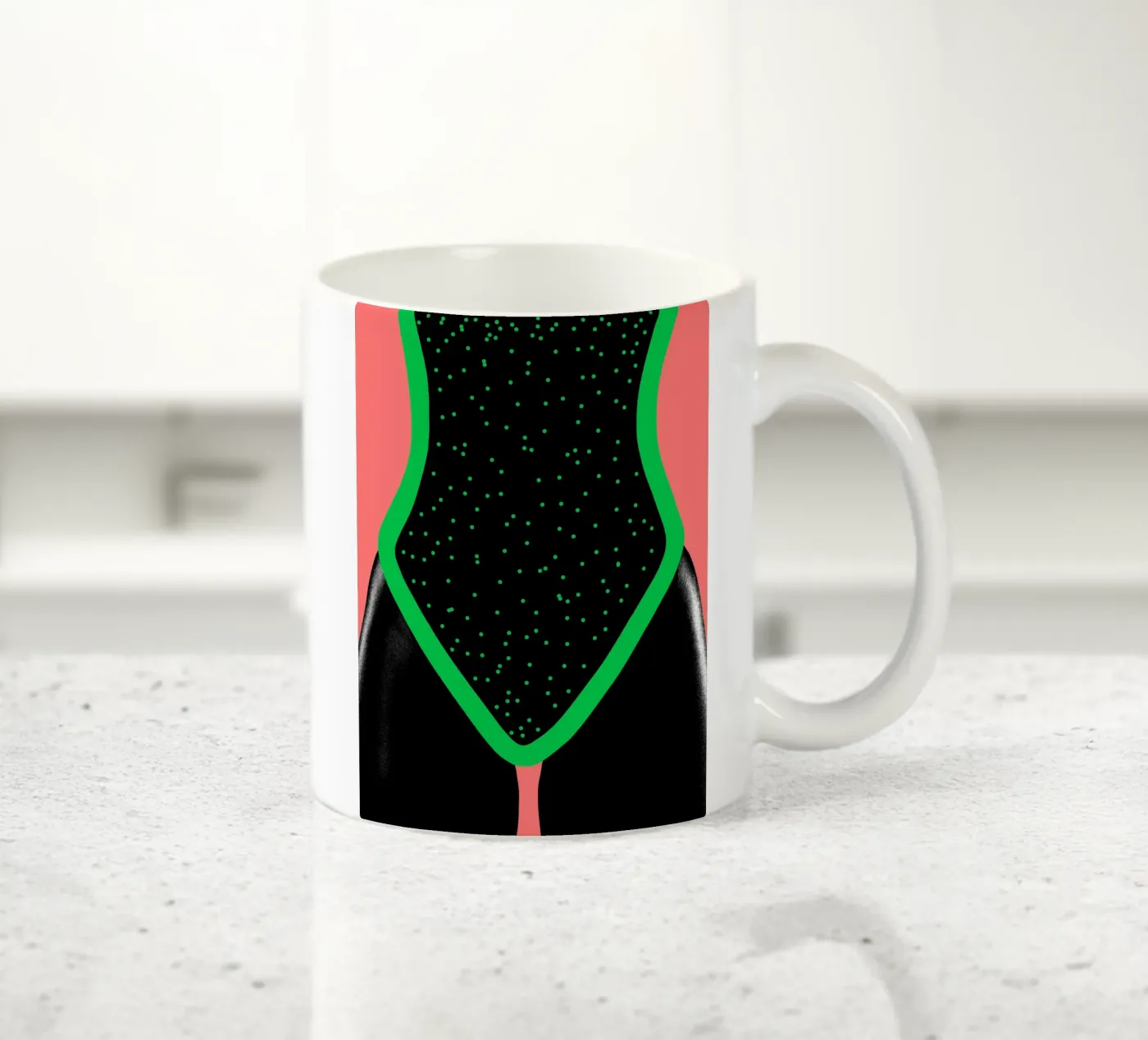 Afro Rhythmscape ceramic mug by Mathudace Créas