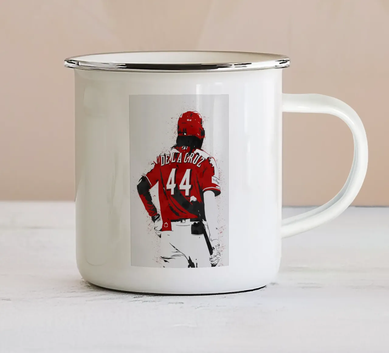 Elly De La Cruz Cincinnati Reds tazza in smalto da tenten