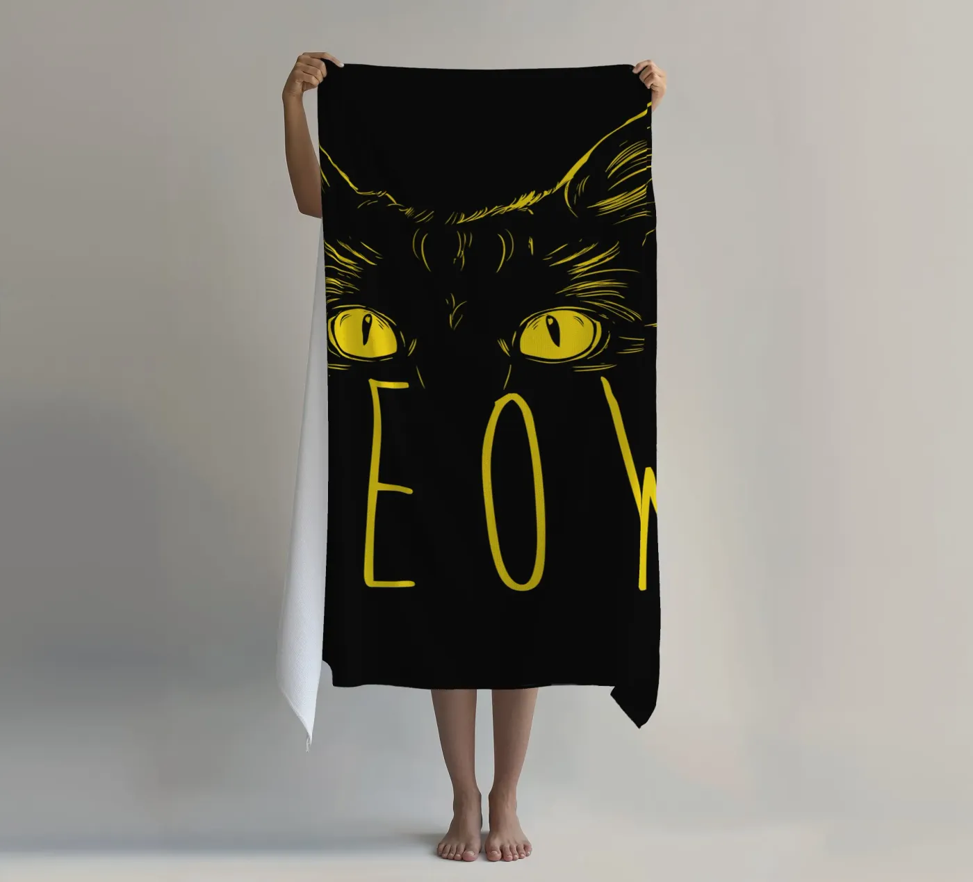 Meow beach towel by Balazs Solti