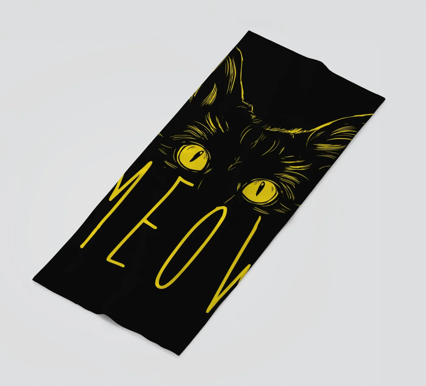 Meow beach towel by Balazs Solti