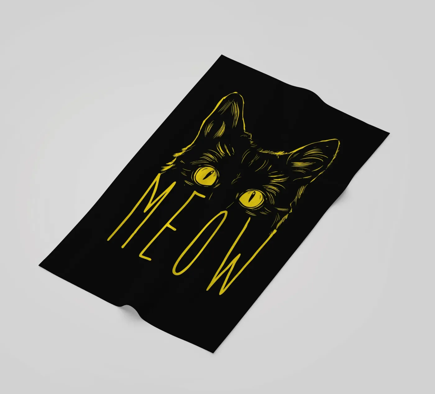 Meow beach towel by Balazs Solti
