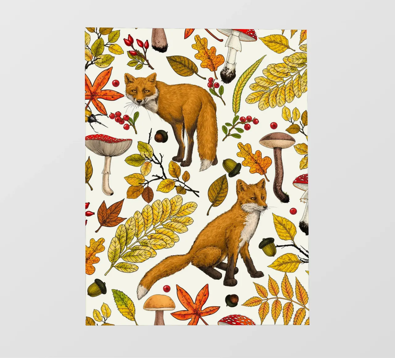 Volpi d'autunno telo in pvc da Painted Nature