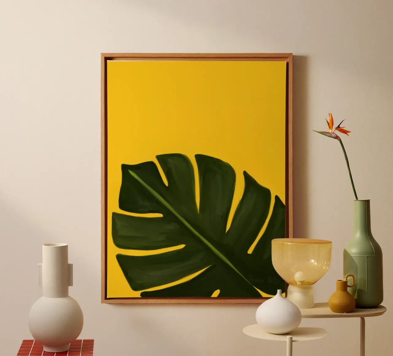 Contemporary Forms canvas with Floater frame by Mike Leymi