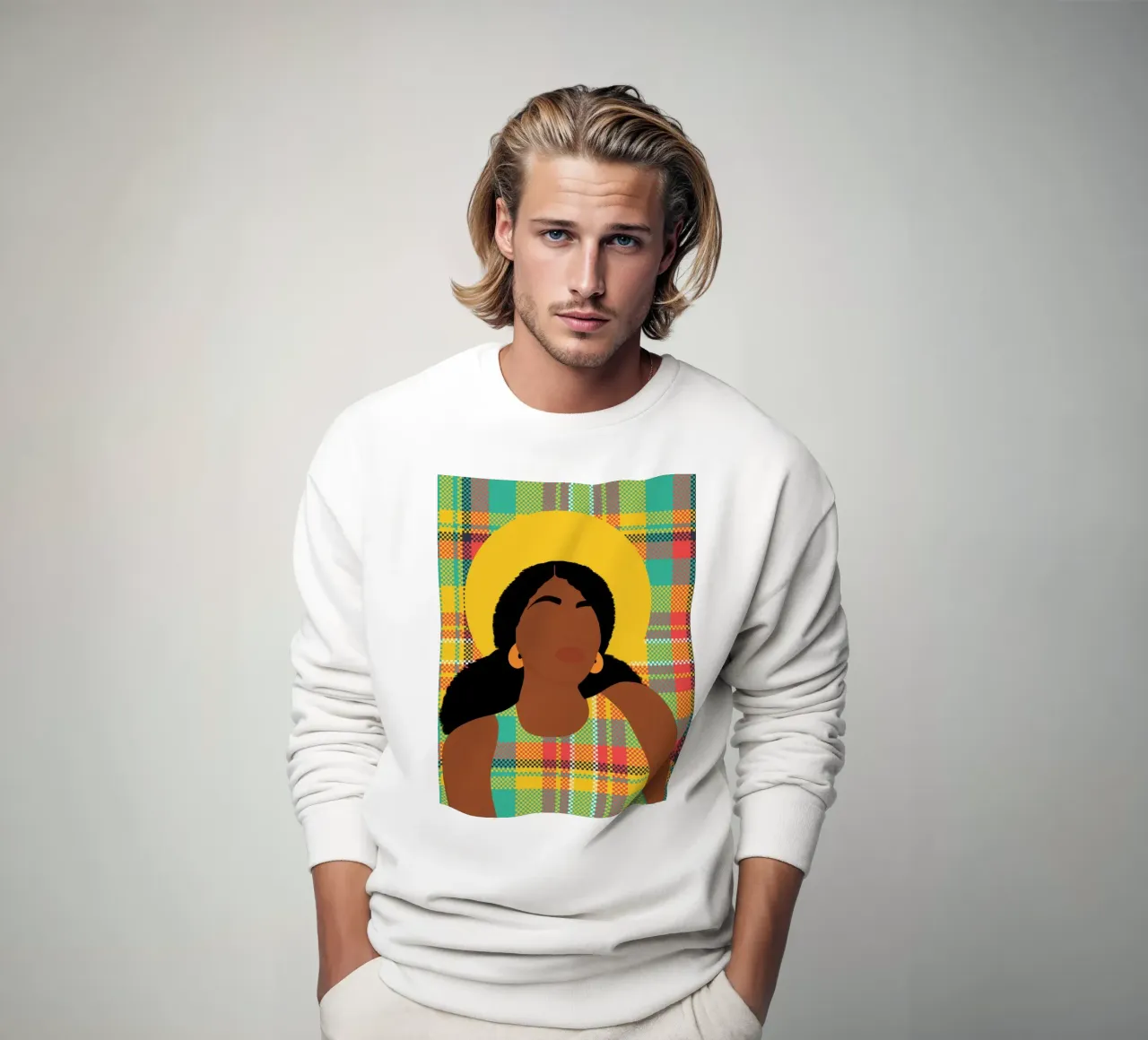 Plaid Resonance felpa da Mathudace Créas