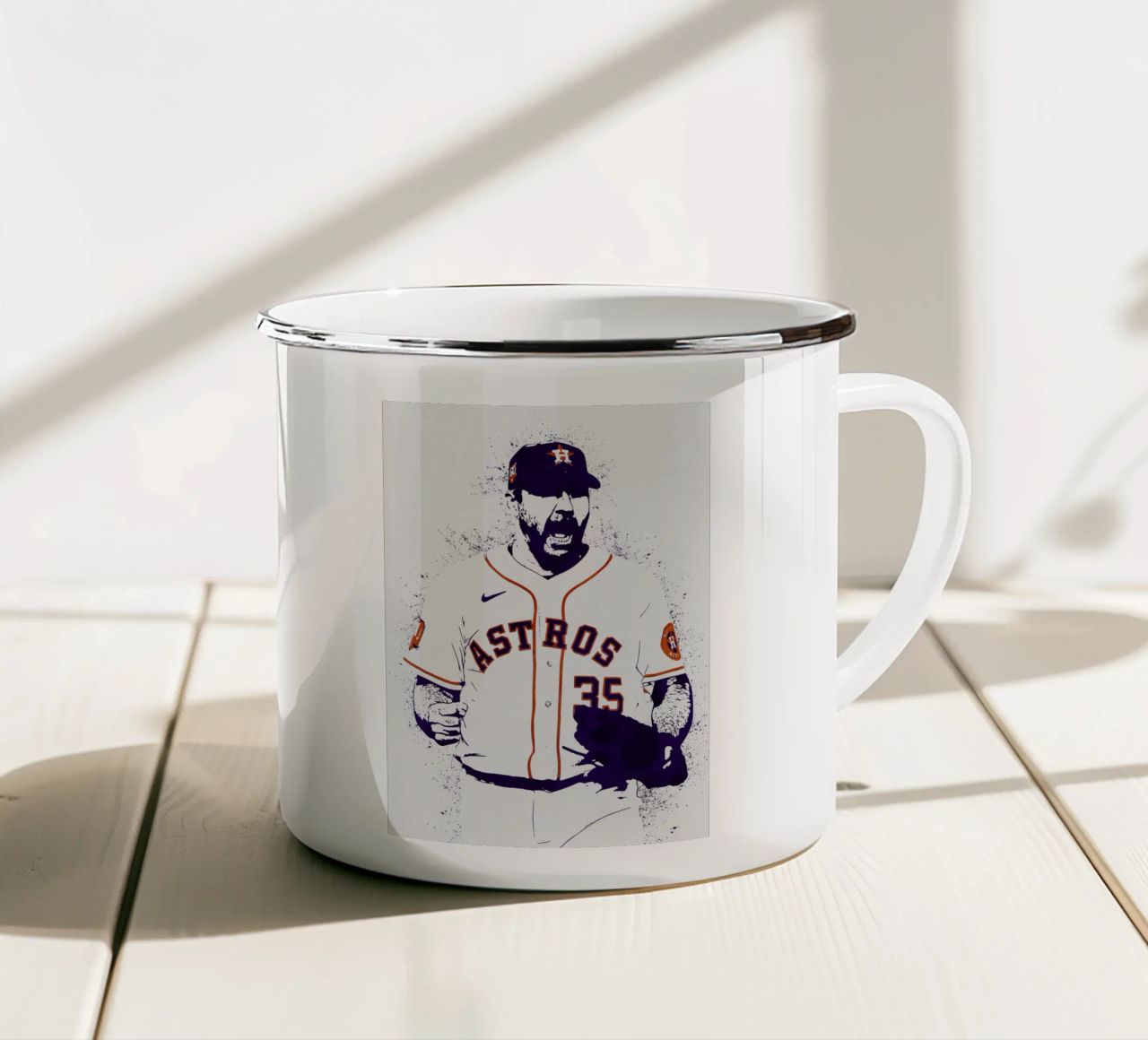 Justin Verlander tazza in smalto da tenten