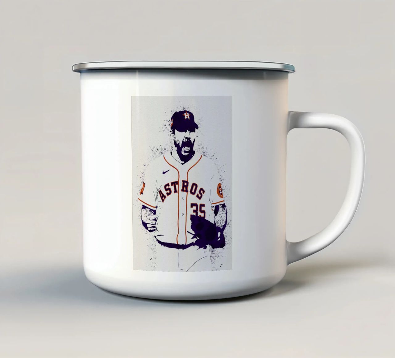 Justin Verlander tazza in smalto da tenten
