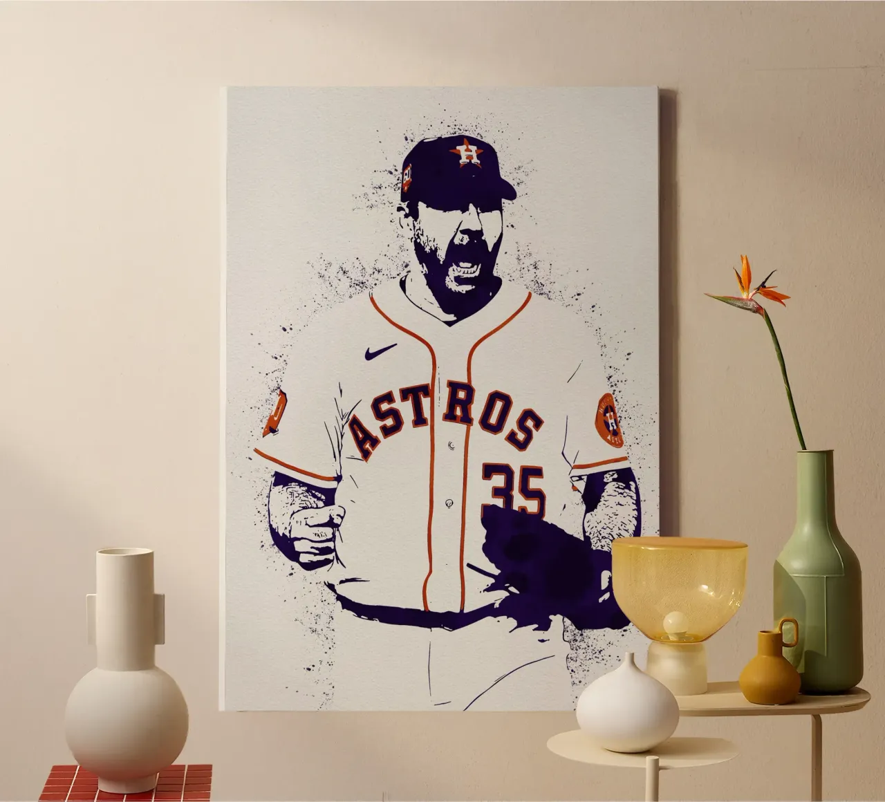 Justin Verlander tela con Cornice a cassetta da tenten