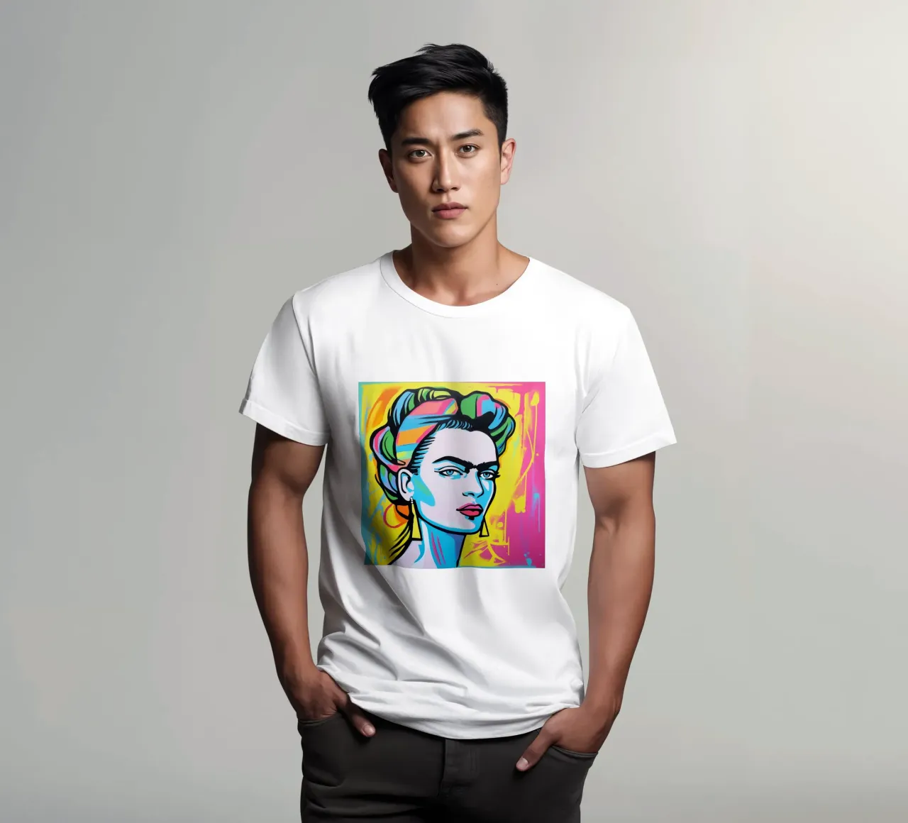 Bunte Frida POP t-shirt da Carinaprint