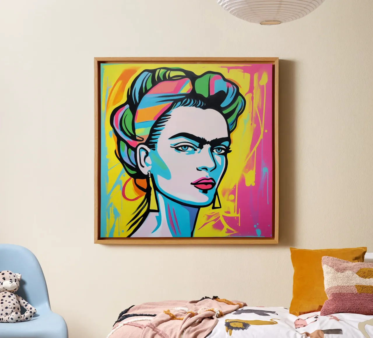 Bunte Frida POP tela con Cornice a cassetta da Carinaprint