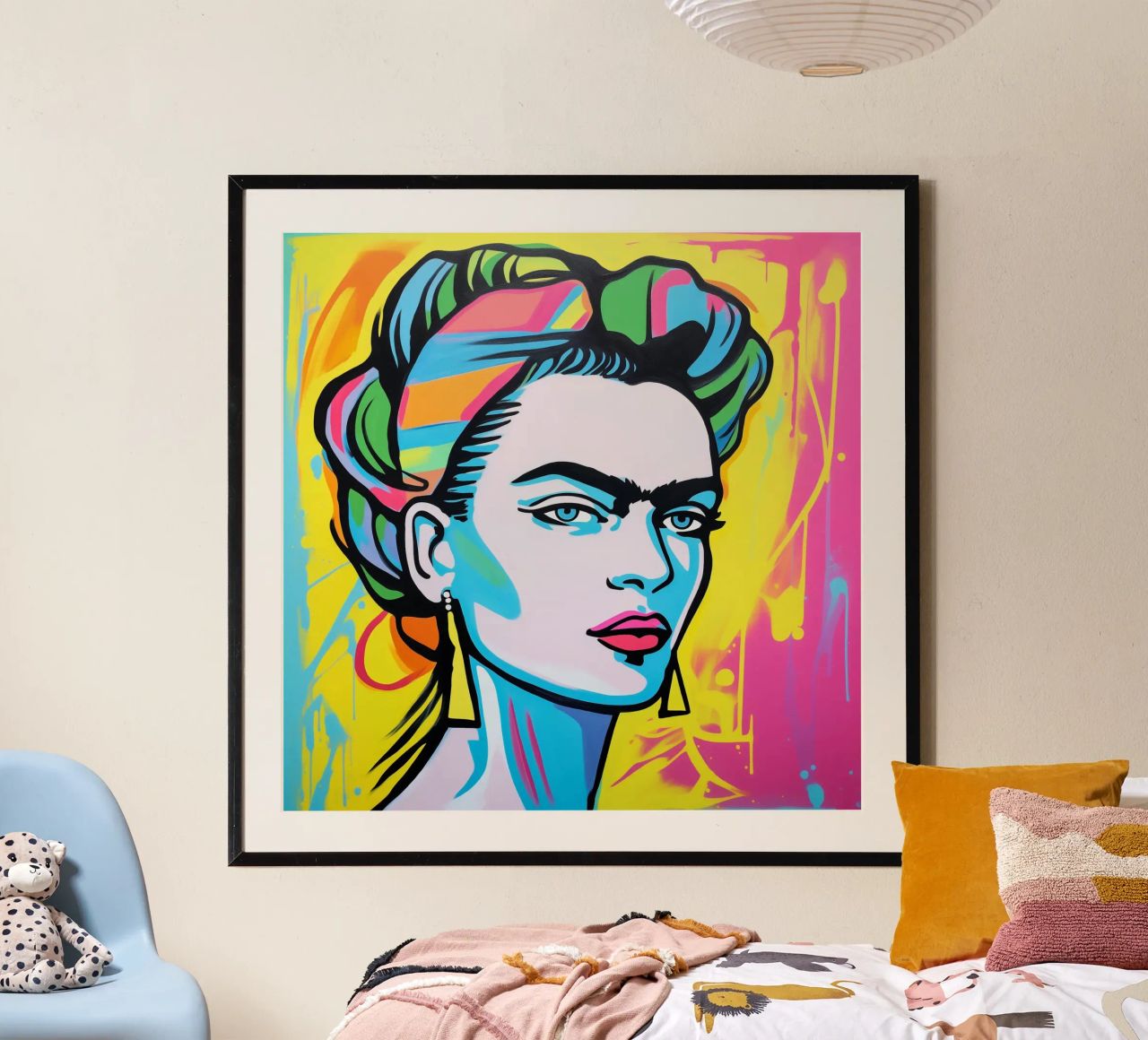 Bunte Frida POP poster by Carinaprint