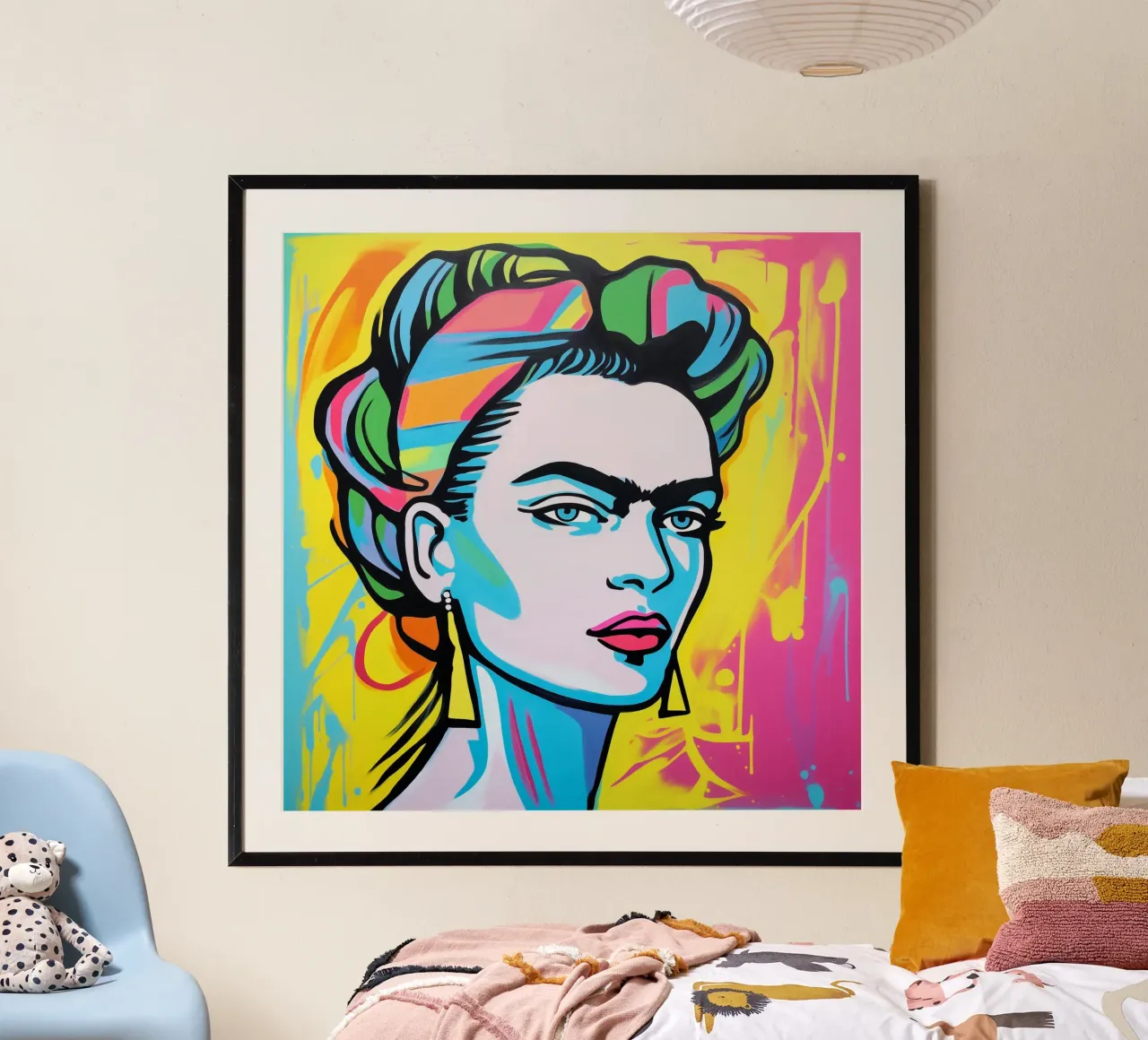 Bunte Frida POP poster da Carinaprint