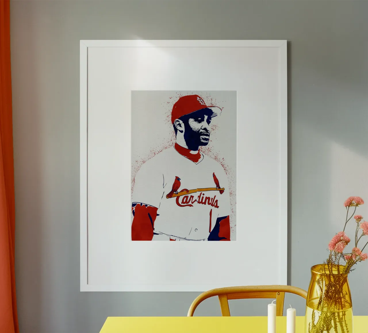 Ozzie Smith poster con telaio in alluminio da tenten