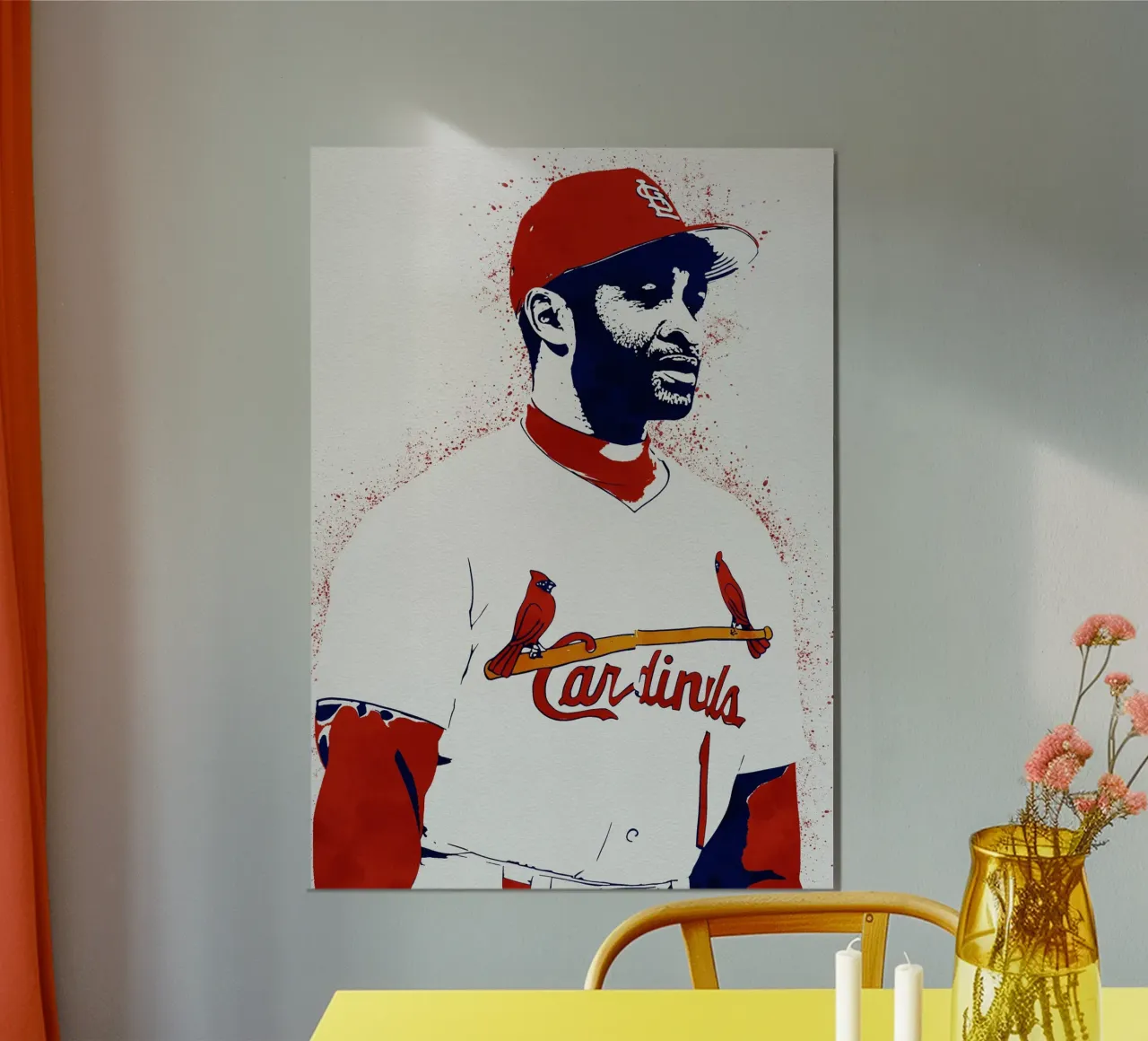 Ozzie Smith poster con telaio in alluminio da tenten
