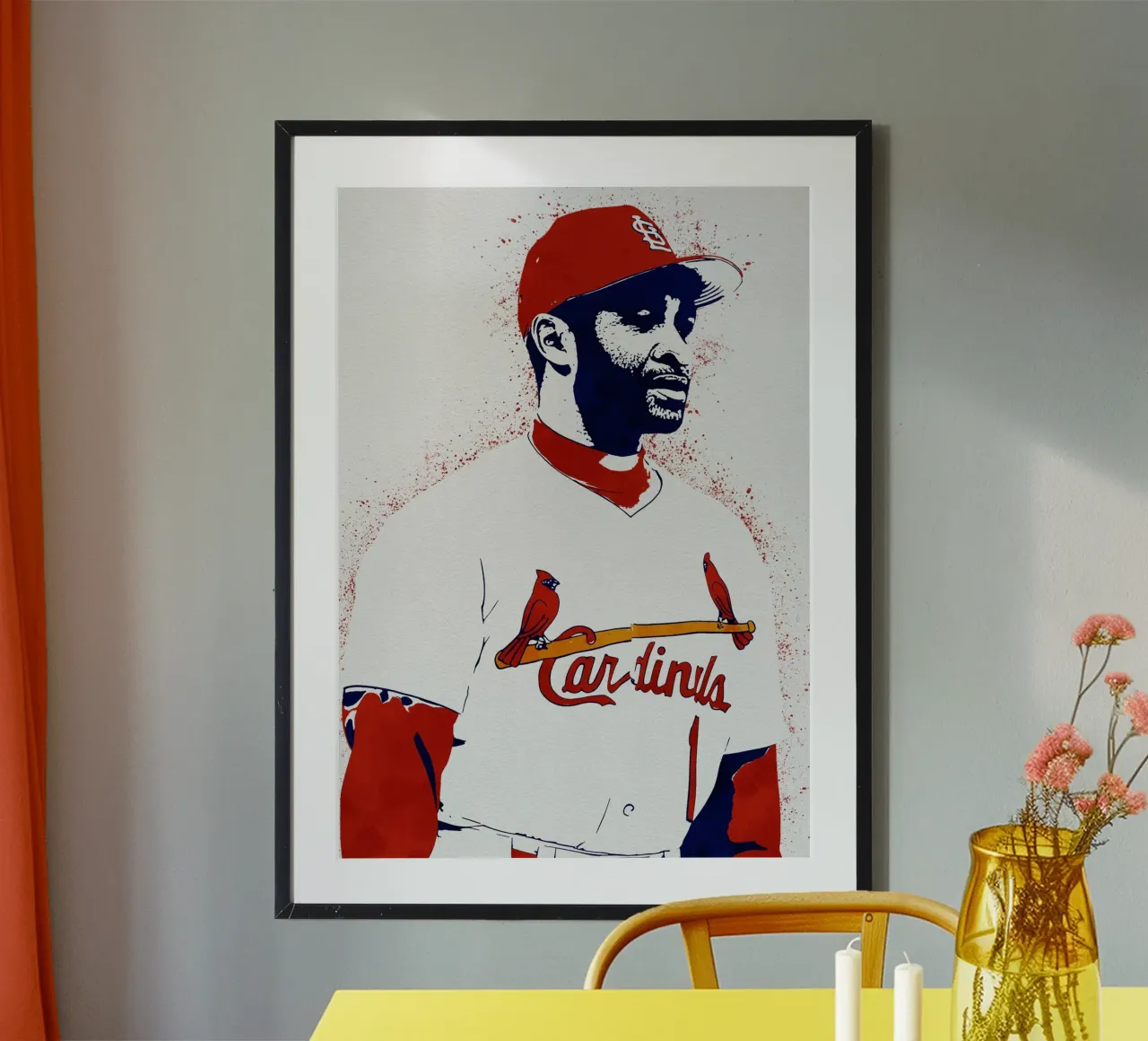 Ozzie Smith poster con telaio in alluminio da tenten