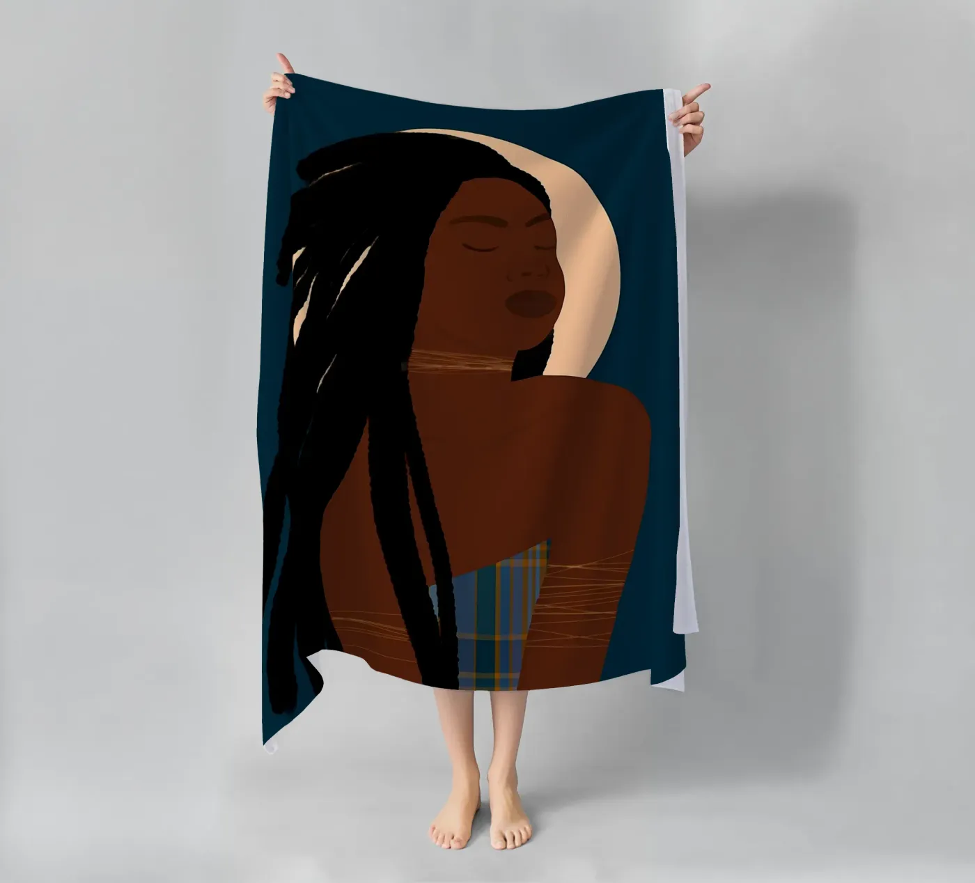 Celestial Roots beach towel by Mathudace Créas
