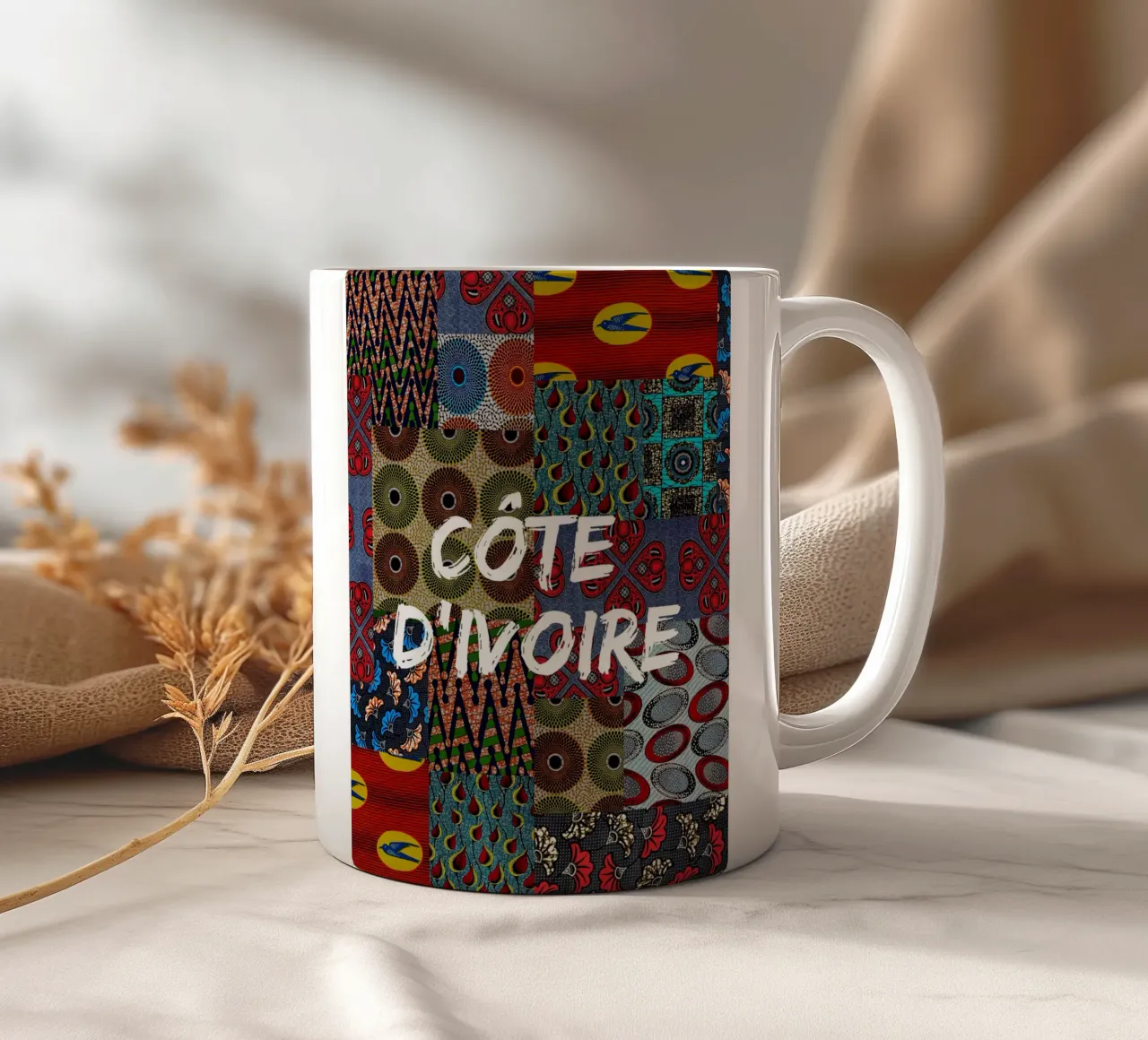 Côte d'Ivoire tazza in ceramica da Mathudace Créas