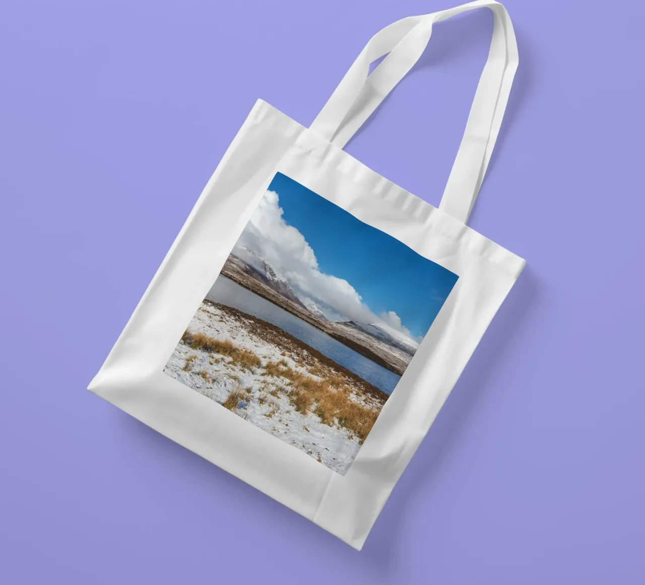 Neve in Altopiano borsa in juta da Dave Hare Photography