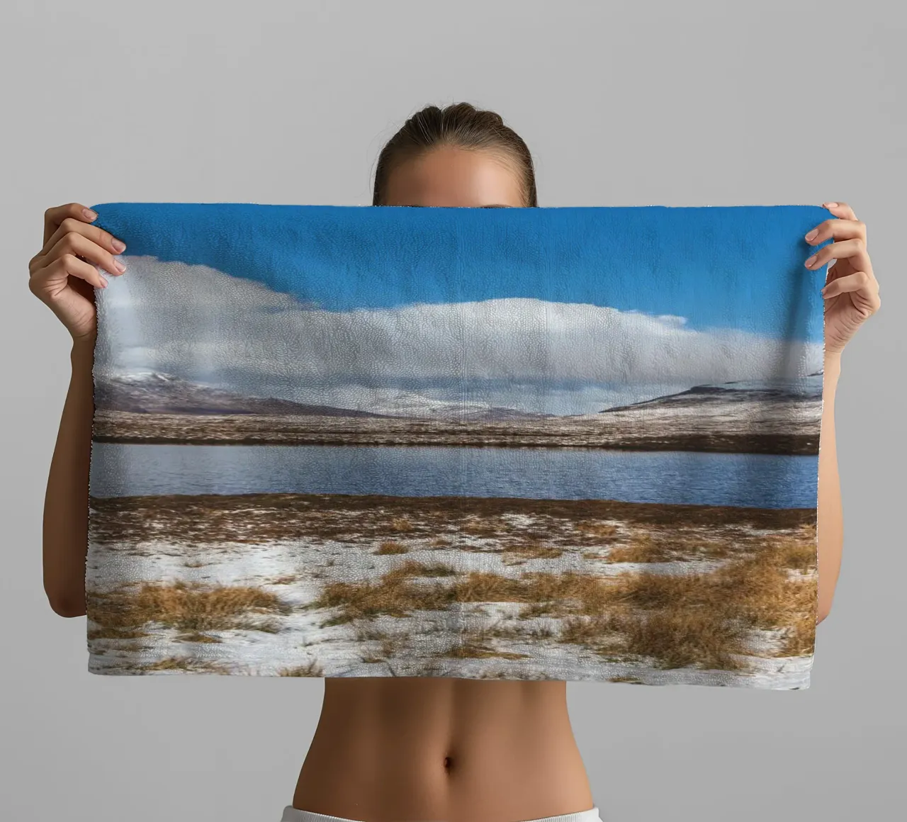 Neve in Altopiano asciugamano da bagno da Dave Hare Photography