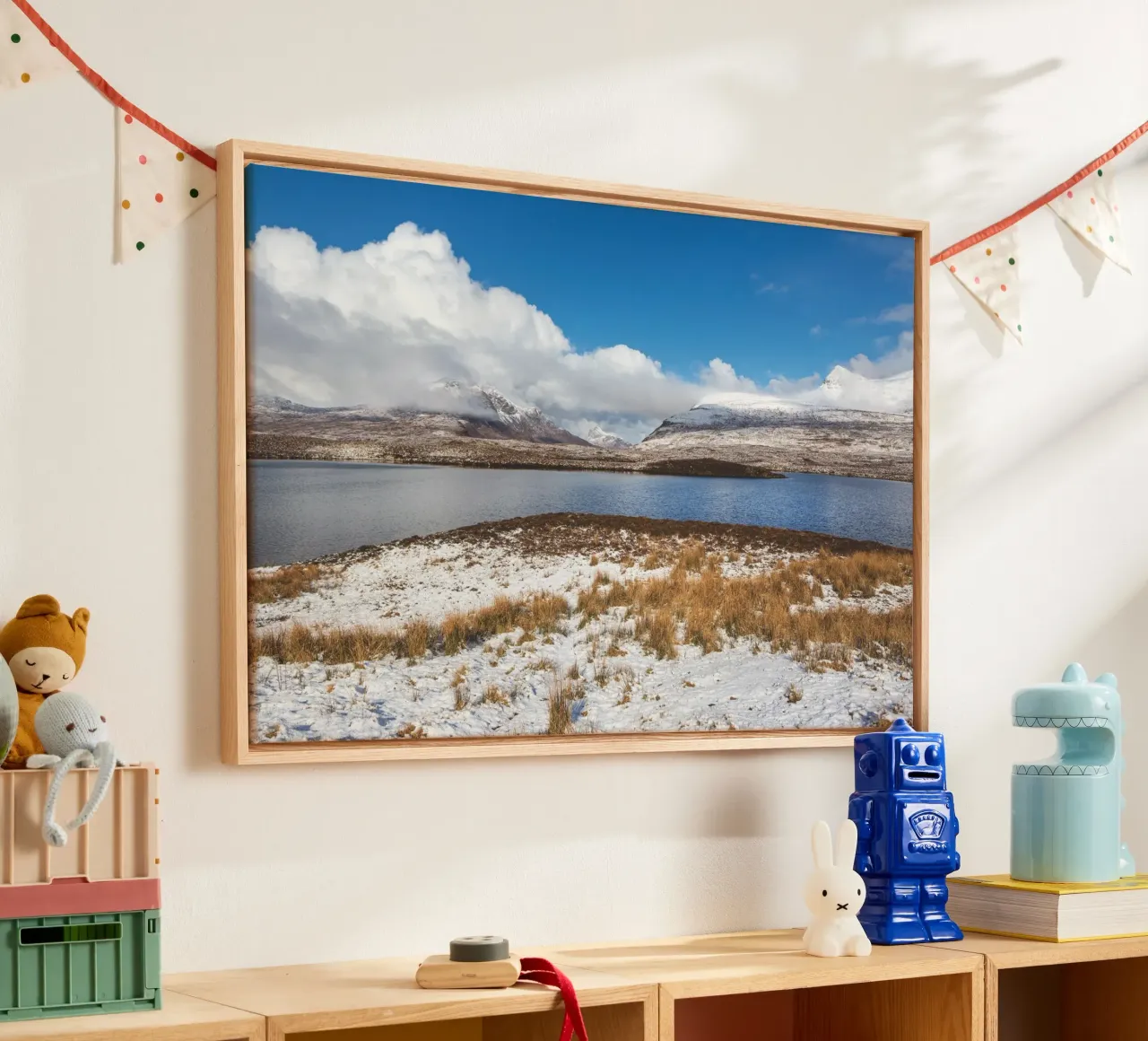 Neve in Altopiano tela con Cornice a cassetta da Dave Hare Photography