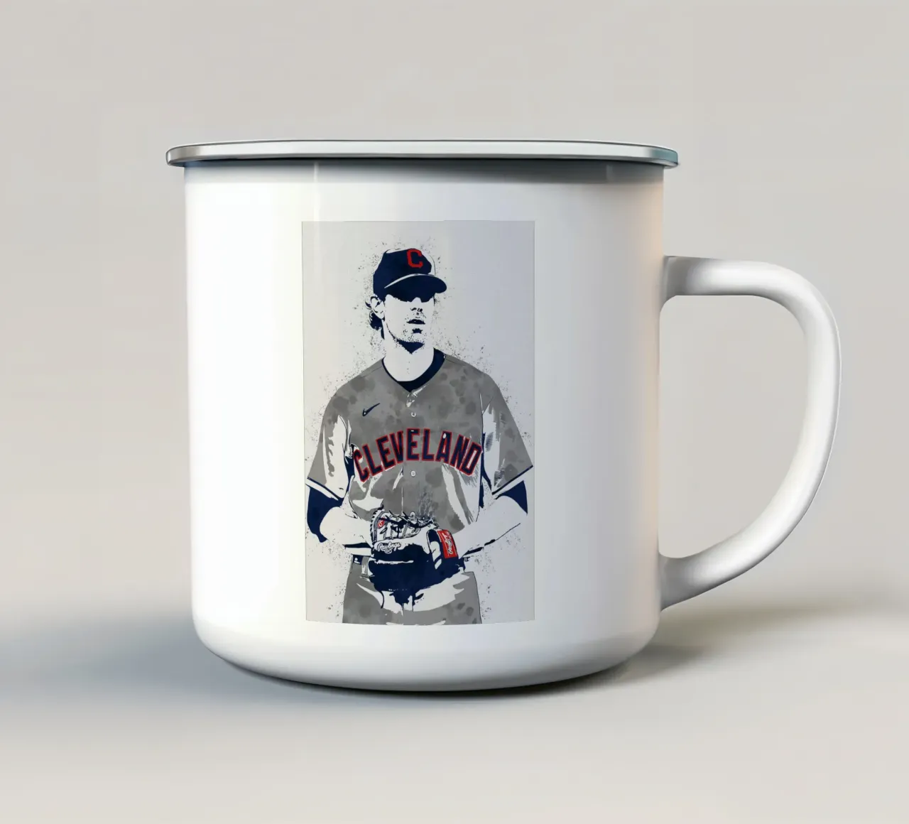 shane bieber tazza in smalto da tenten