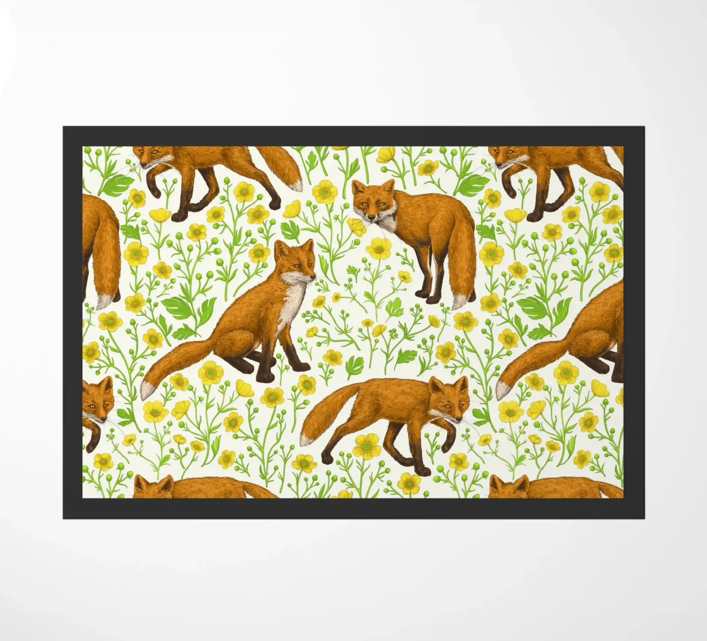 Foxes and buttercups zerbino da Painted animals