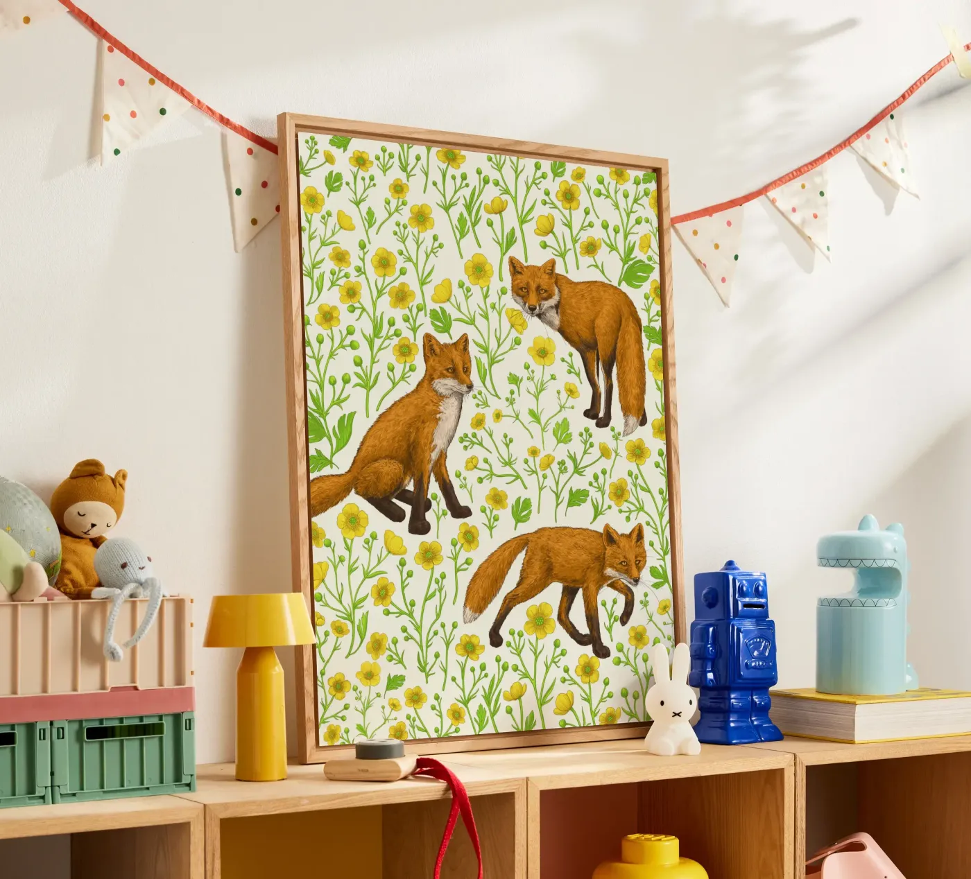 Volpi e ranuncoli plexiglass da Painted animals