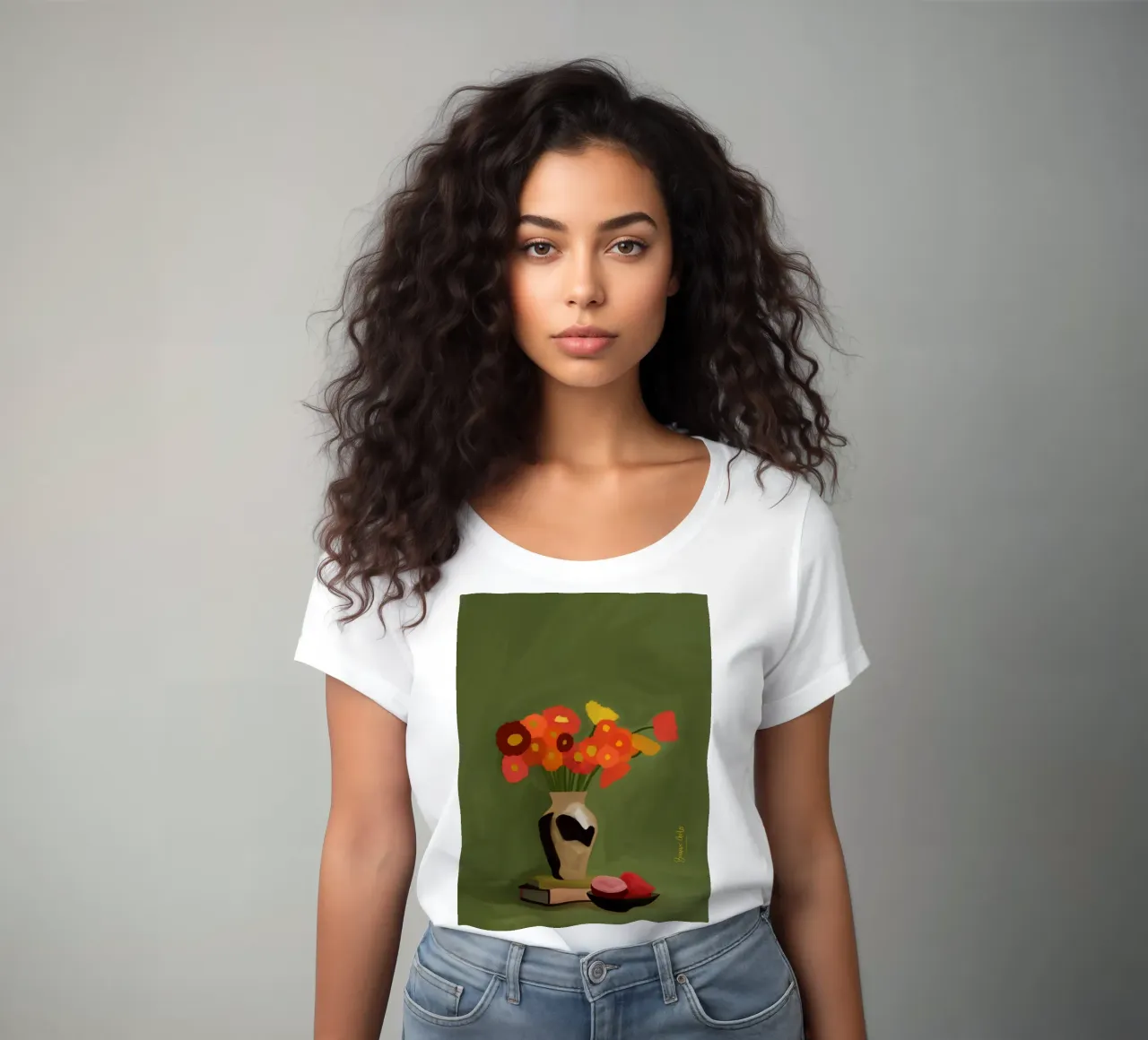 Living Abstraction women's fitted t-shirt by Mike Leymi