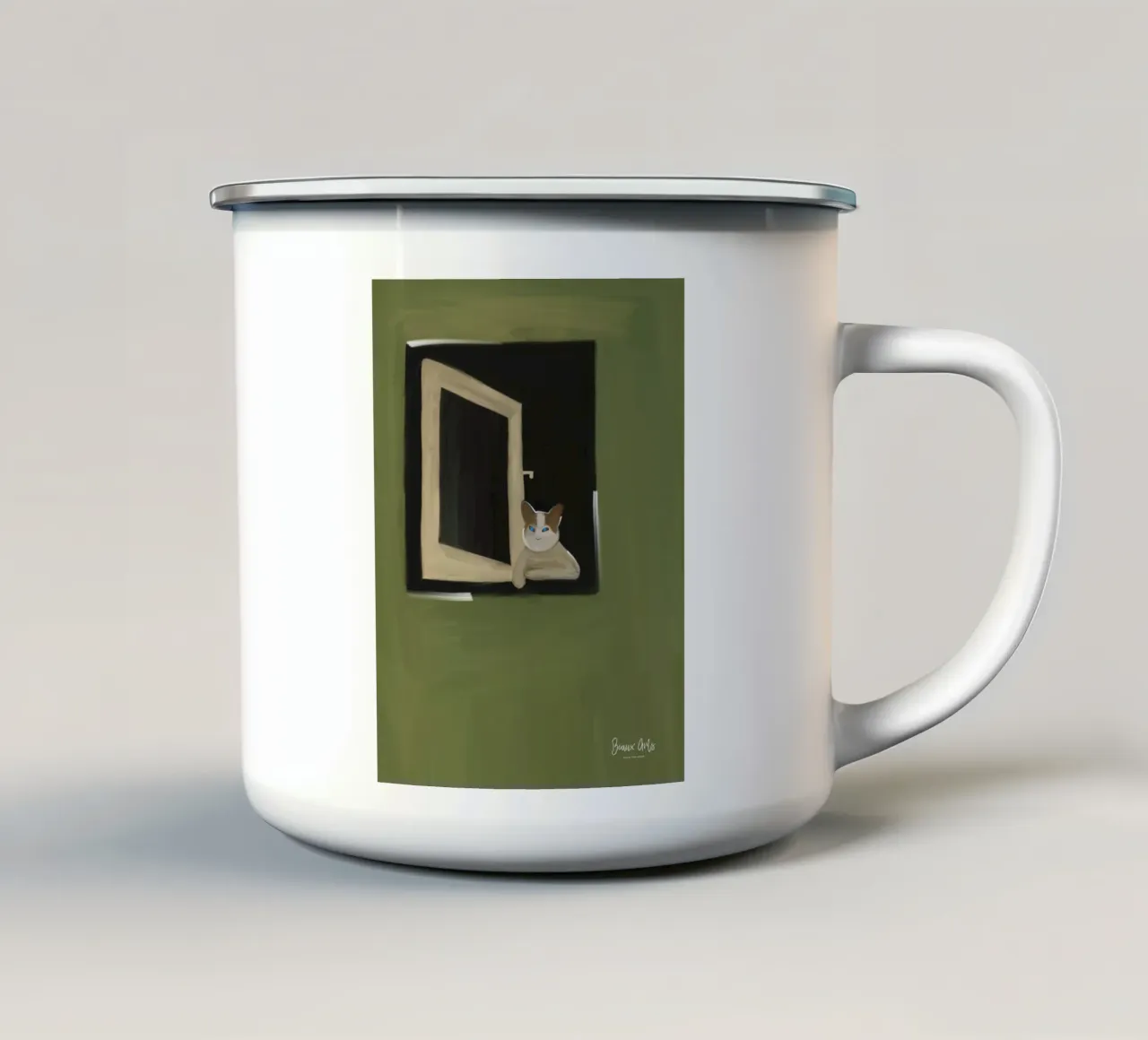 Floating Color tazza in smalto da Mike Leymi