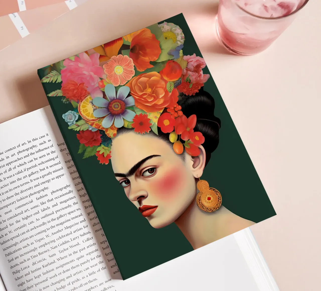 Frida Kahlo flower arrangements notebook by Carinaprint