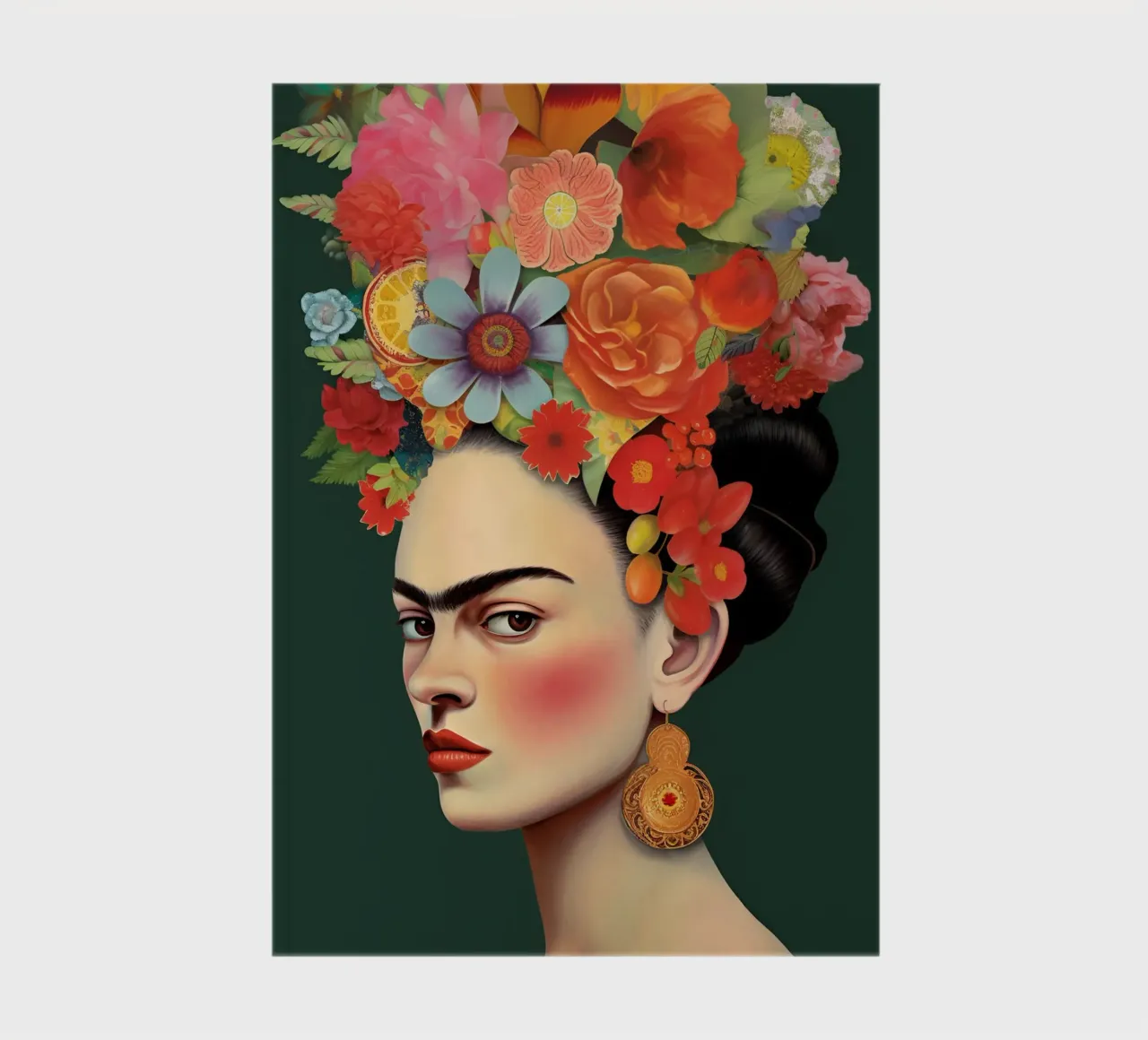 Frida Kahlo flower arrangements notebook by Carinaprint