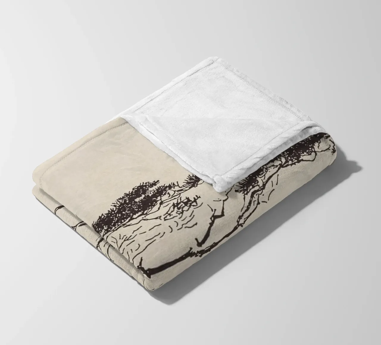 Pine Tree Branch no. 2 coperta in pile da apoloprints