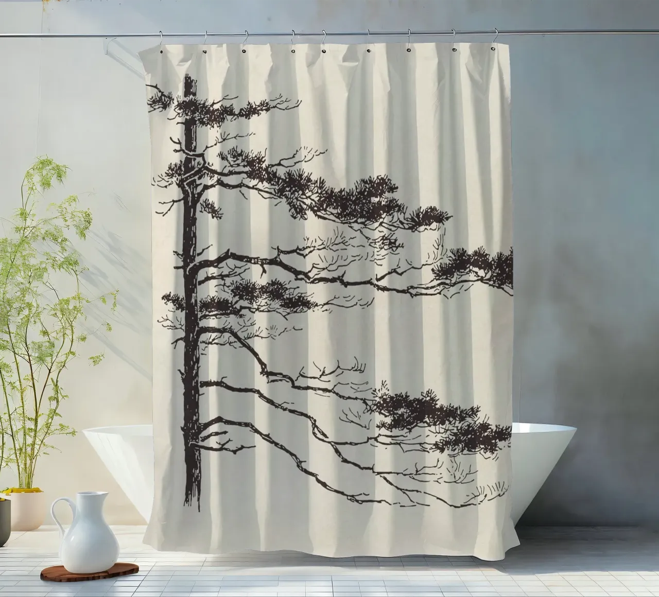 Pine Tree Branch no. 2 tenda da doccia da apoloprints