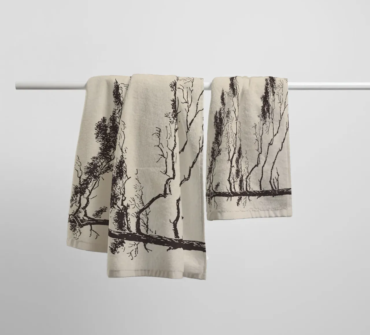 Pine Tree Branch no. 2 asciugamano da bagno da apoloprints