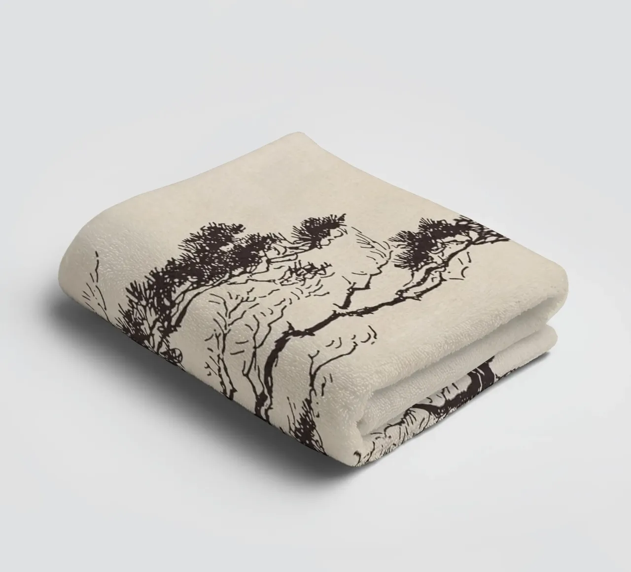 Pine Tree Branch no. 2 asciugamano da bagno da apoloprints