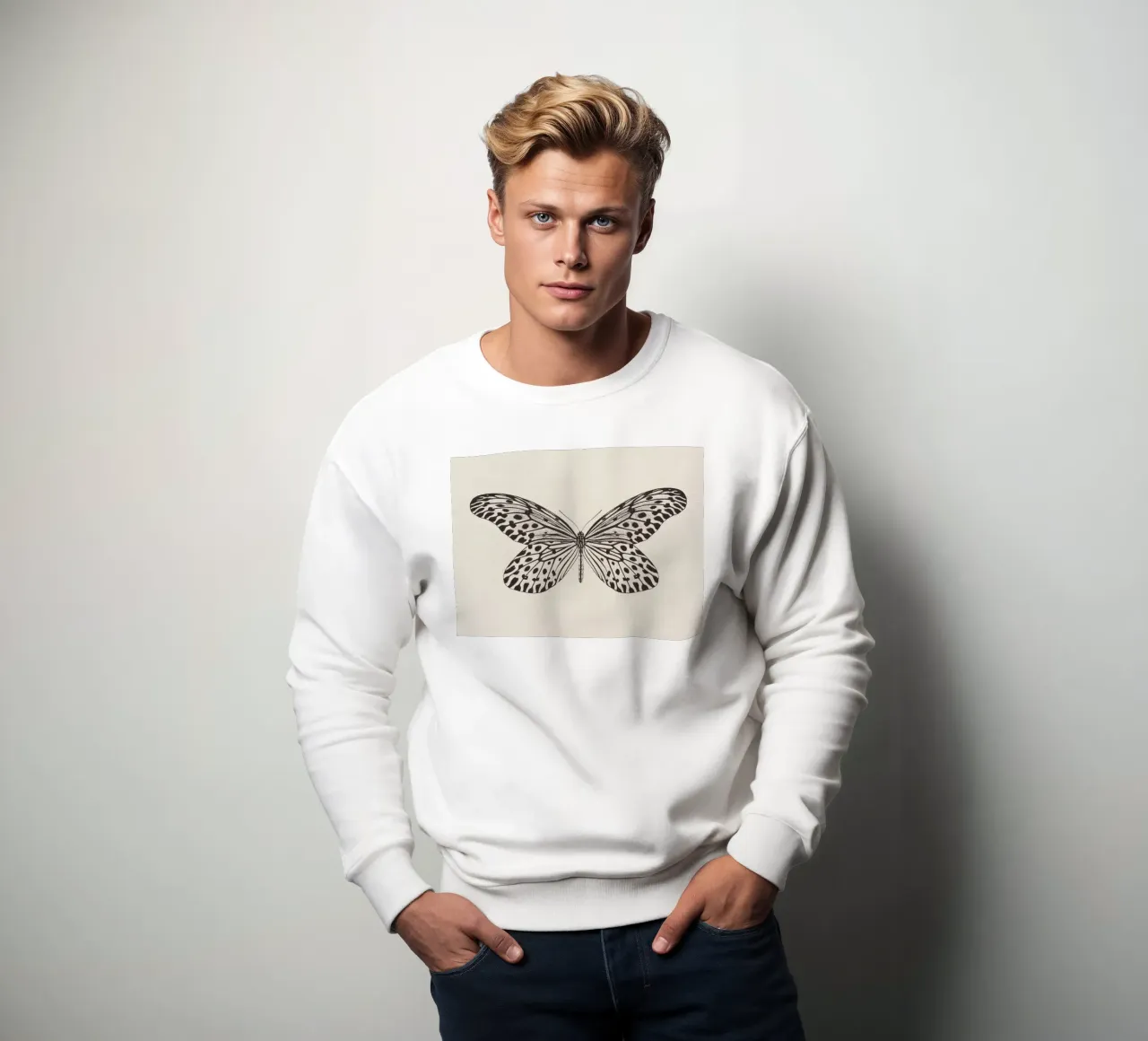Butterfly Boho Sketch no. 1 sweatshirt van apoloprints