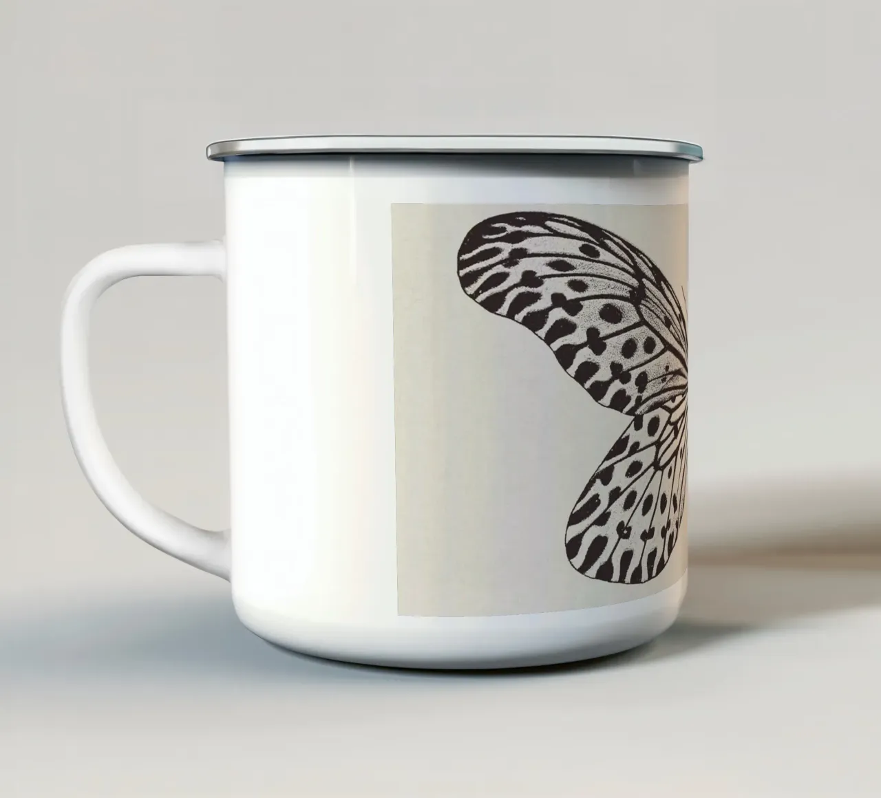 Butterfly Boho Sketch no. 1 tazza in smalto da apoloprints
